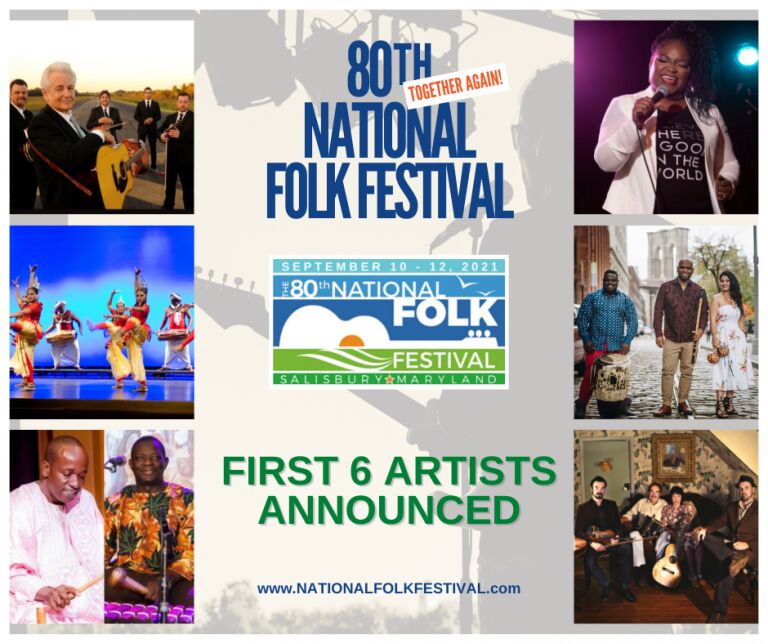 First Six Artists Announced for This Year's National Folk Festival in Downtown Salisbury